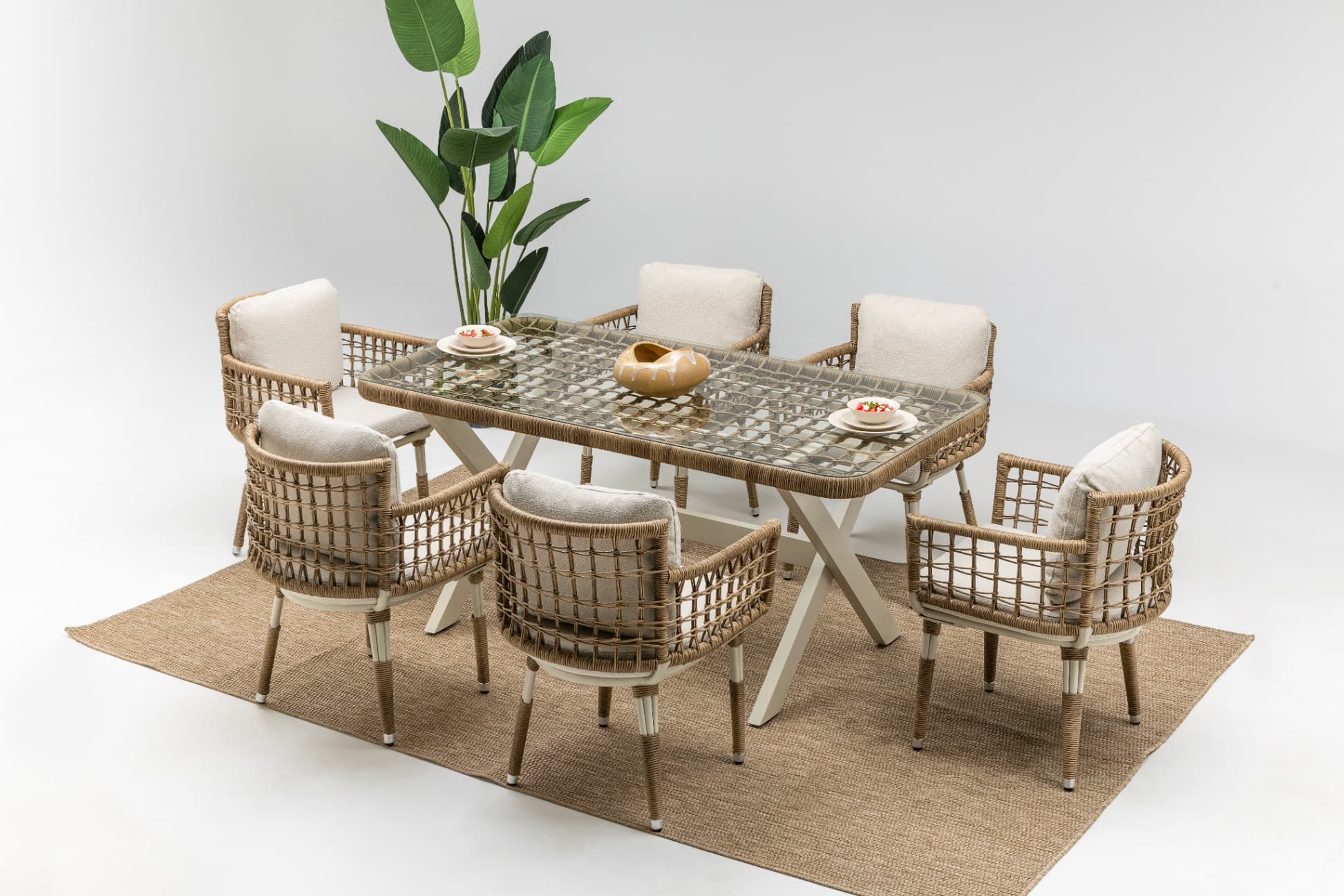 Milano Rattan Yemek Takımı
